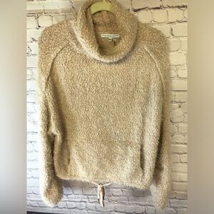 Young Fabulous & Broke Lorena Eyelash Pale Blush Pink Oversized Sweater Size M/L